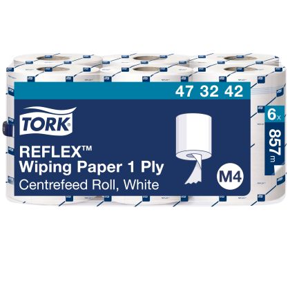 Tork Кухненска хартиена ролка Reflex™ Wiping Paper, 6х857 къса – system M4