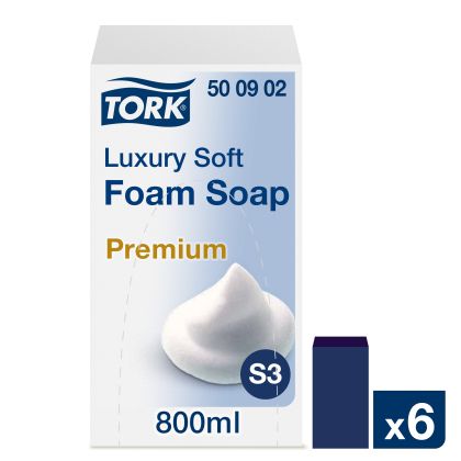 Tork Сапун за ръце на пяна Luxury Soft Foam, 4 x 800 мл – system S3