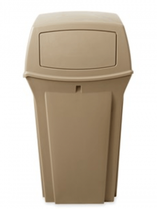 Rubbermaid Кош Ranger 132л. бежов  с 2 броя летящ капак