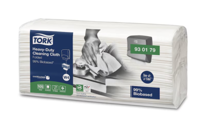 Tork Индустриални кърпи  Extra-Strong, 99% biobased, сгънати, бял, 105 бр. - system W4