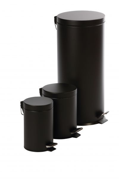 Probbax Кош с педал, черен, мат, 30 л