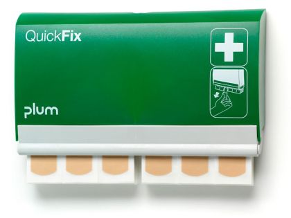 Plum Стенен дозатор за  първа помощ, пластири  QUICKFIX DUO, зелен, двоен