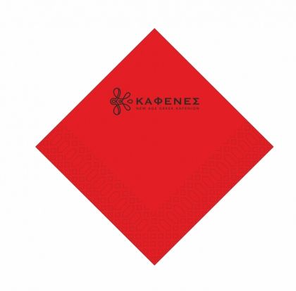 Finezza Коктейлни салфетки Luxury, 24 x 24 см, 1 пл., червен,  500 бр.