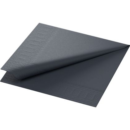 Duni Салфетки за маса Tissue Napkin 33 x 33, 1 / 4 сгъвка, 2 пл., черни