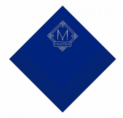 Finezza Салфетки за маса Luxury, 40 х 40 см., 1/4 сгъвка, 2 пл., син, 85 бр.