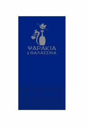 Finezza Салфетки за маса Luxury, 33 х 33 см., 1/8 сгъвка, 2 пл., син, 85 бр.
