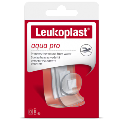 Leukoplast® Водоусточиви пластири за рани - 20 броя в 3 размера ( кръгли 22 мм - 6 бр.; 19х72 мм - 8 бр.; 38х63 мм - 6 бр.)