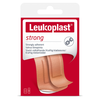 Leukoplast® Силно залепващ пластир за рани - 20 броя в 2 размера (22х72 мм - 12 бр.; 38х63 мм - 8 бр.)